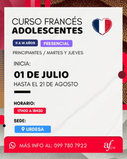 Cursos de frances para adolescentes en julio