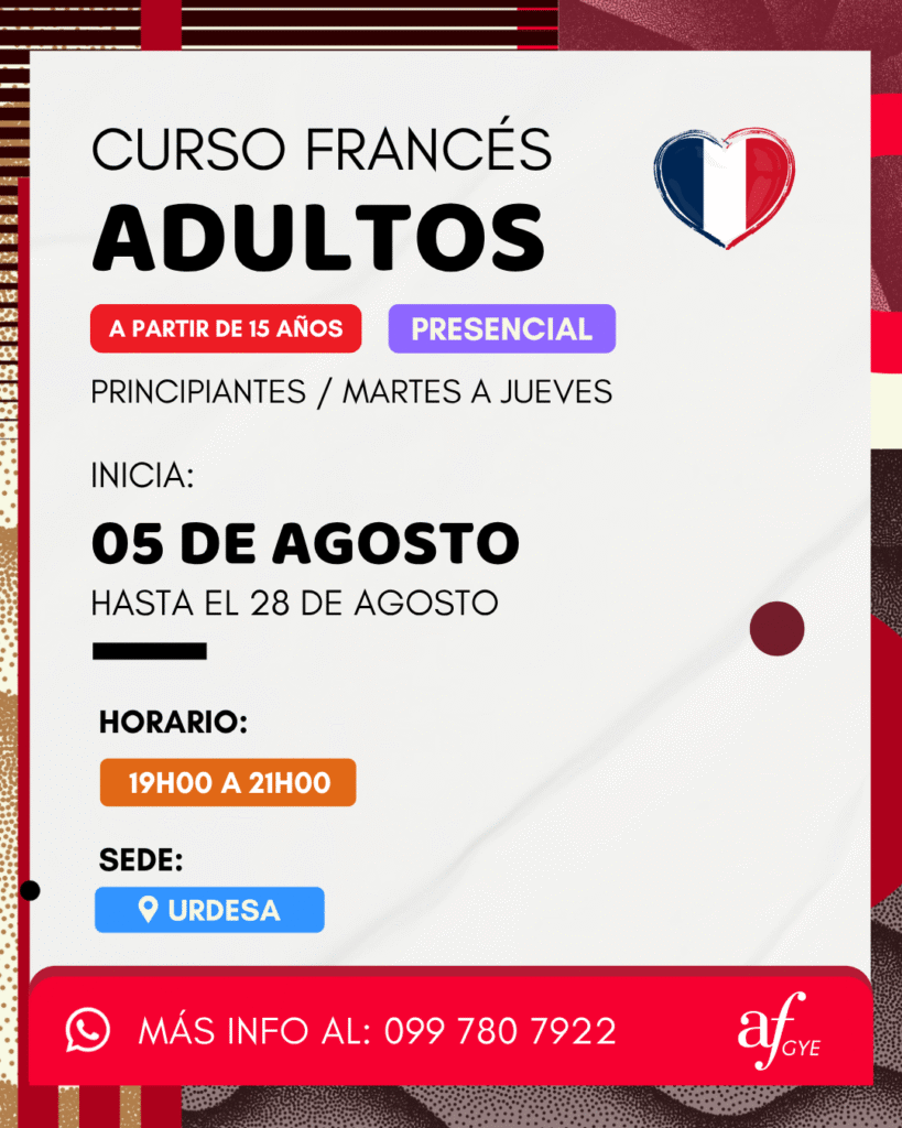 Cursos de frances guayaquil urdesa centro samboronbon
