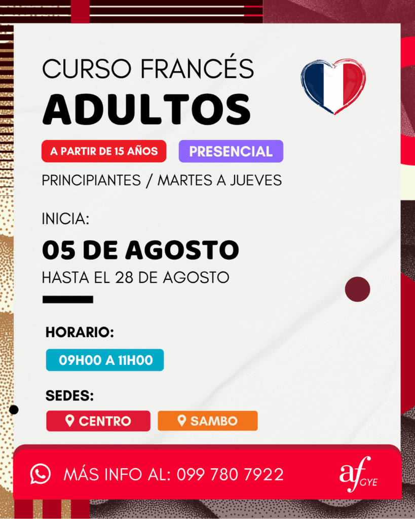 Cursos de frances guayaquil urdesa centro samboronbon