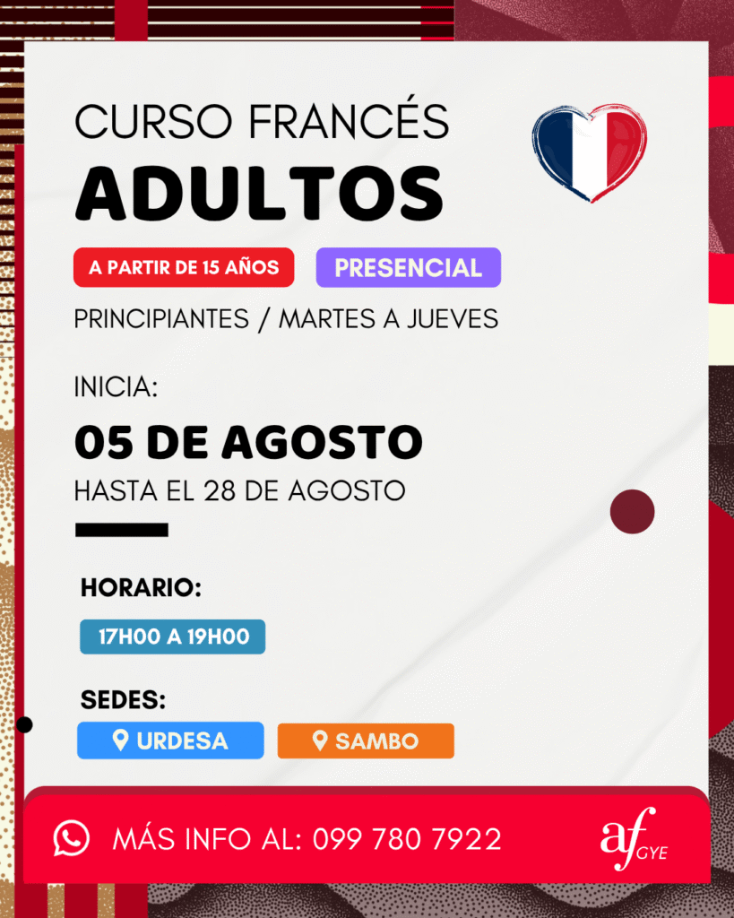 Cursos de frances guayaquil urdesa centro samborondon
