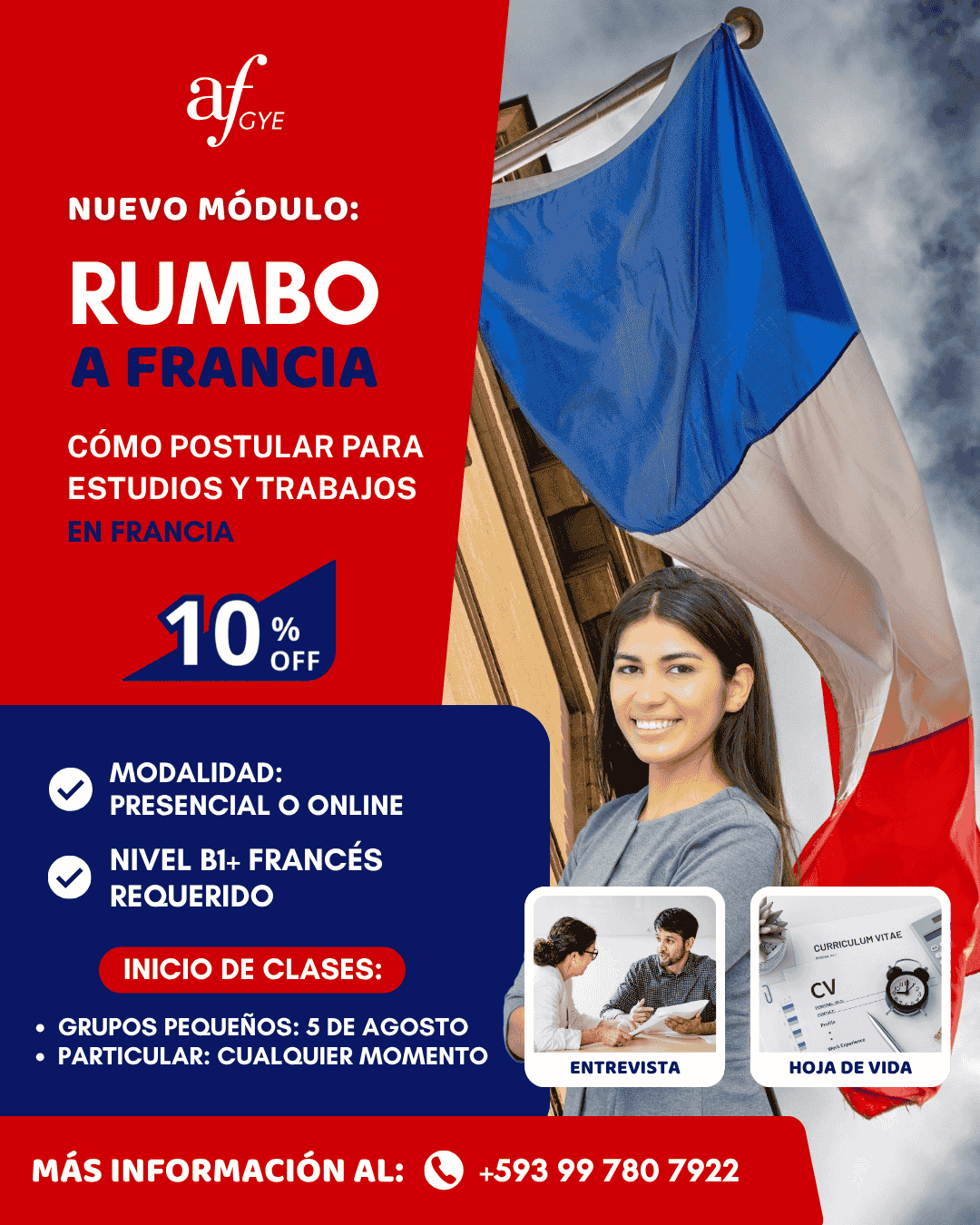 Trabaja o estudia en Francia curso