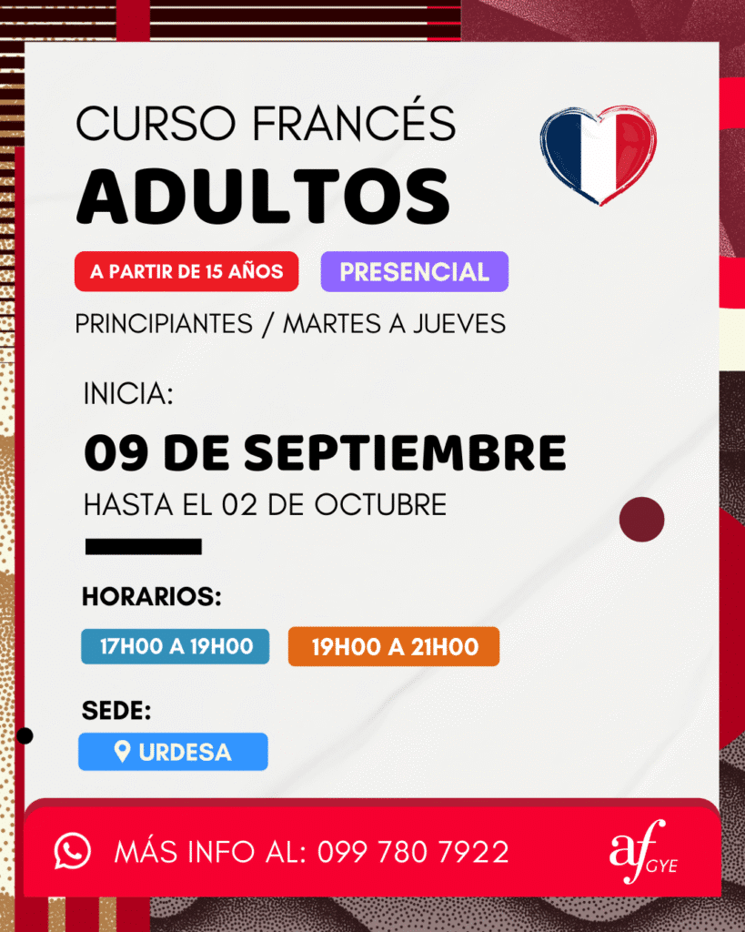 Cursos de frances para adultos guayaquil y samborondon
