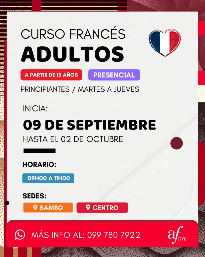 Cursos de frances para adultos guayaquil y samborondon