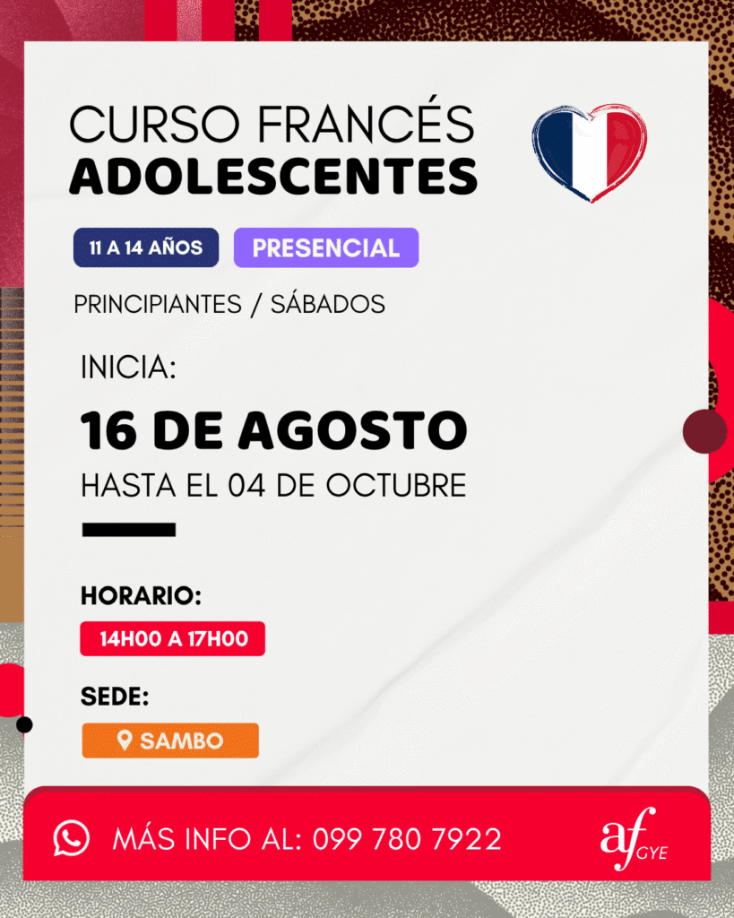 cursos de frances para adolescentes agosto