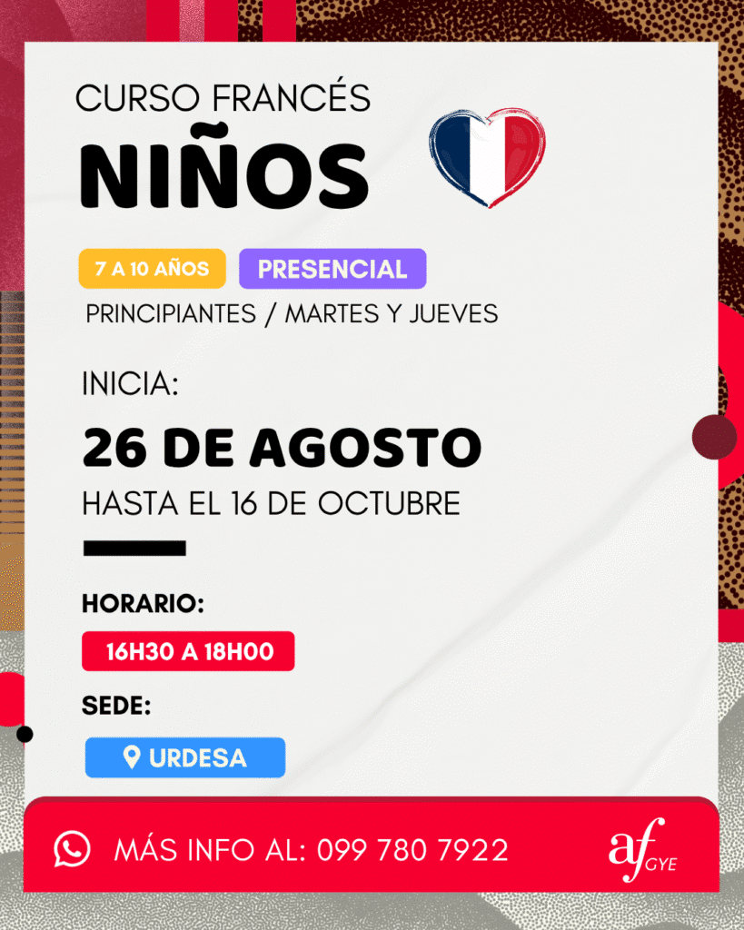 Cursos de frances para niños agosto