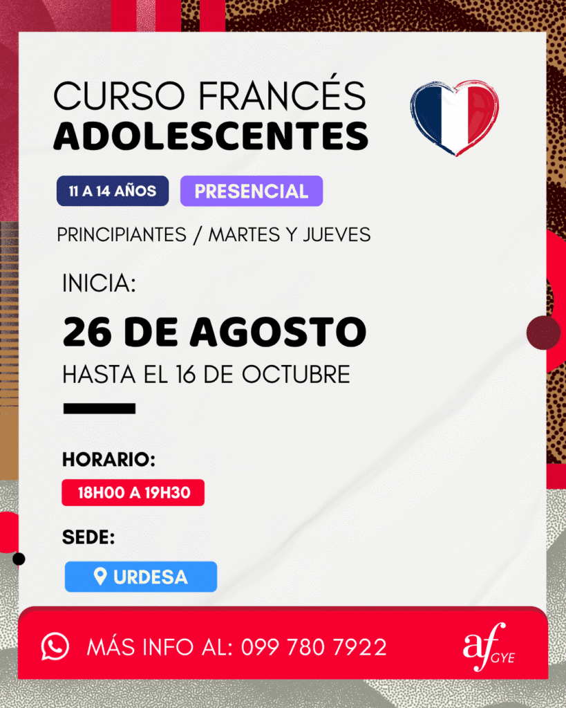 cursos de frances para adolescentes agosto