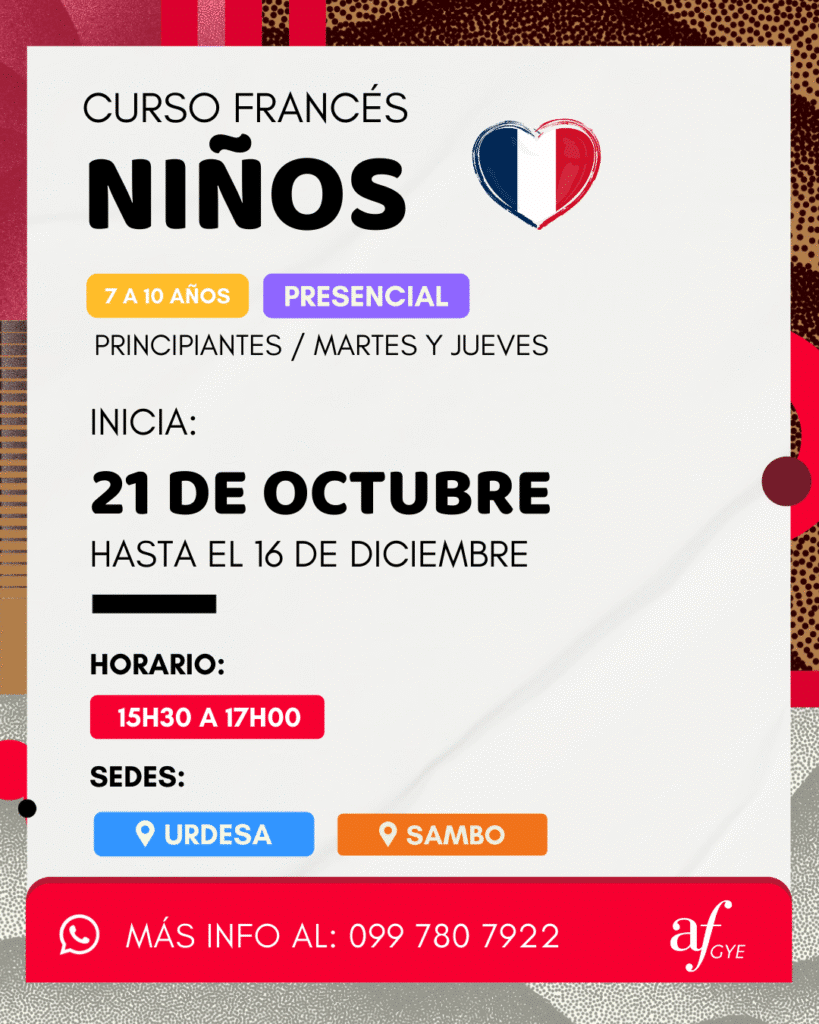 Curso de francés niños en guayaquil urdesa y samborondon