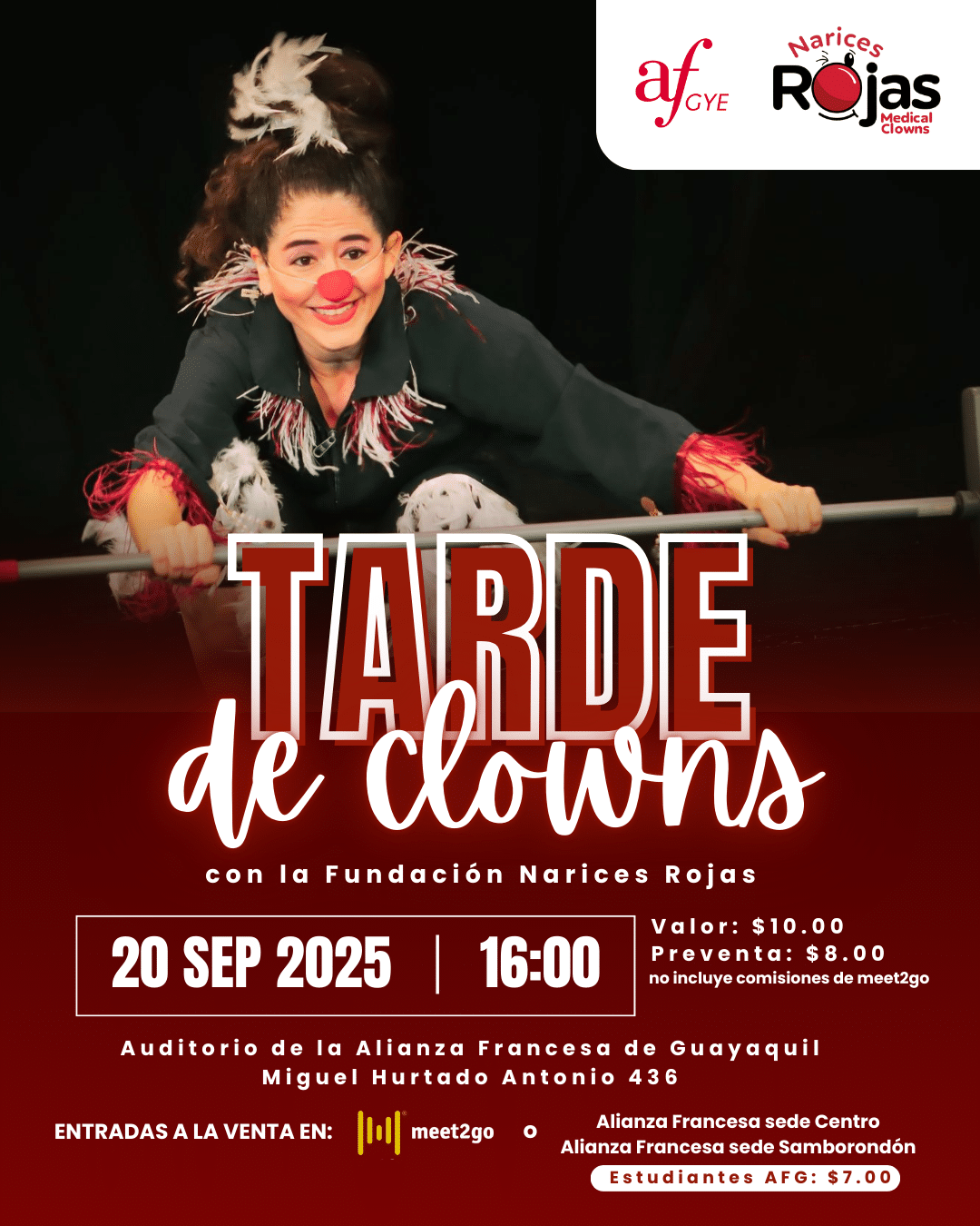 Evento Narices Rojas en alianza francesa