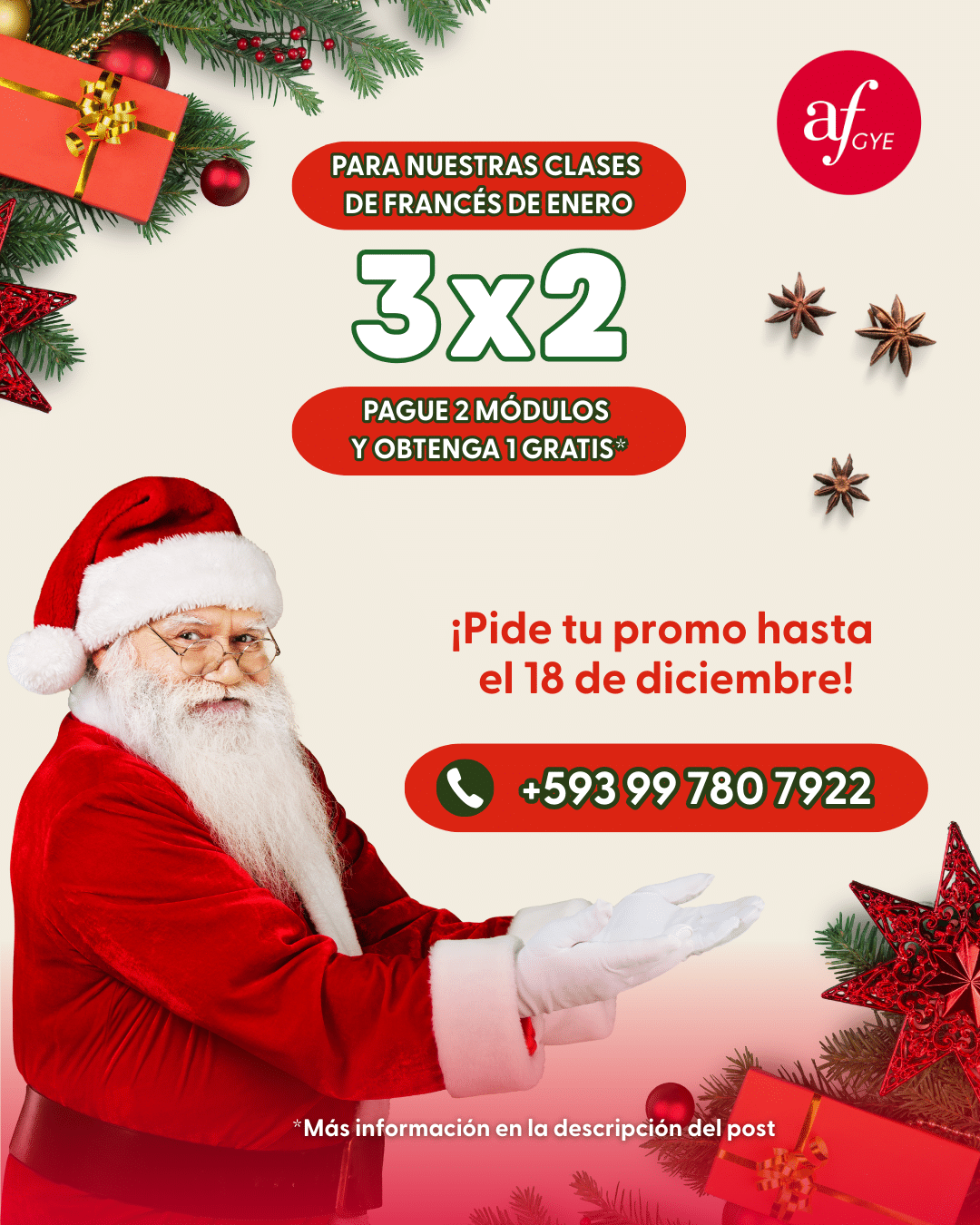Promoción de Navidad en la Alianza Francesa de Guayaquil