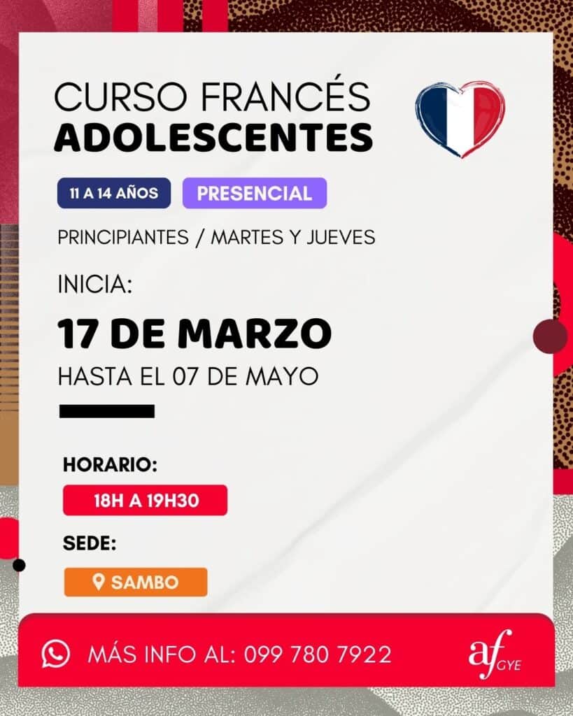 Cursos de francés para adolescentes Guayaquil samborondon