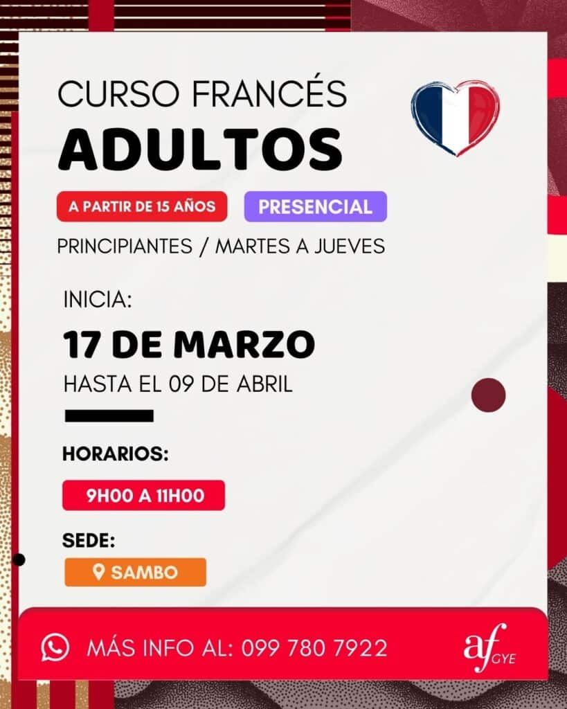 Cursos de francés para adultos Guayaquil Samborondon