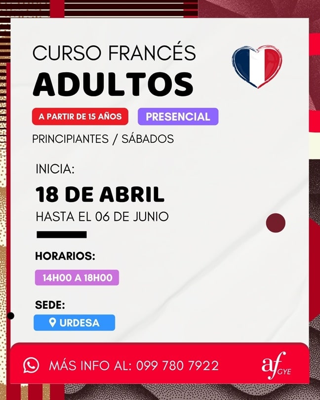 curso de francés adultos sabados guayaquil