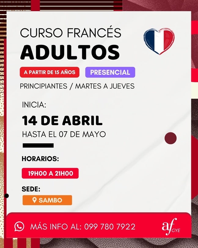 curso de francés adultos martes a jueves Sambo