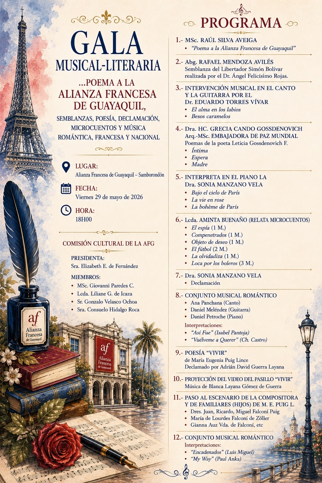 Gala Literaria - musical Alianza francesa de Guayaquil