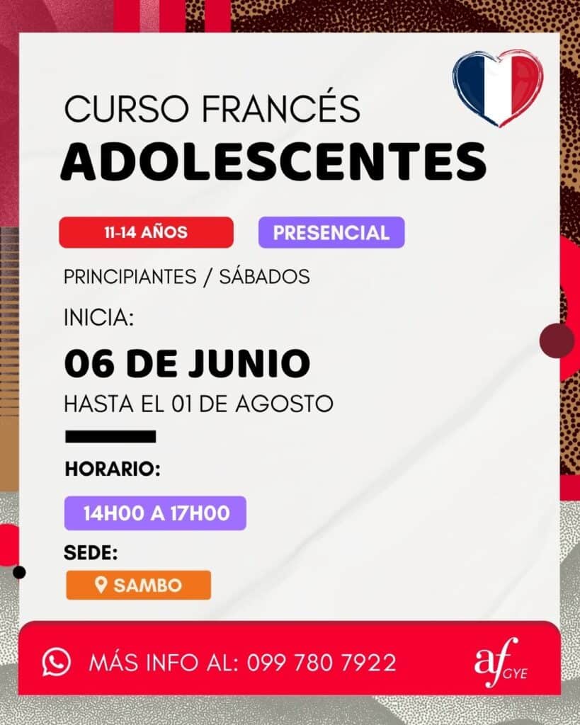 Cursos de francés para adolescentes Guayaquil samborondon