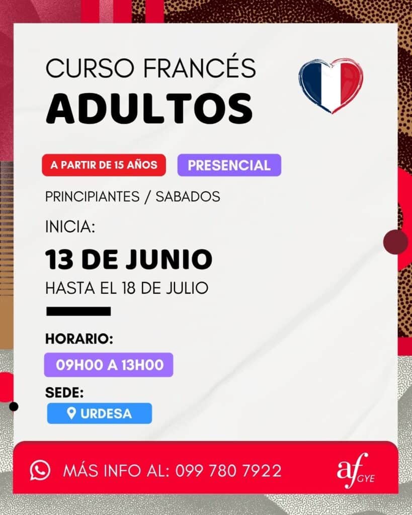 curso de francés adultos sábados Urdesa