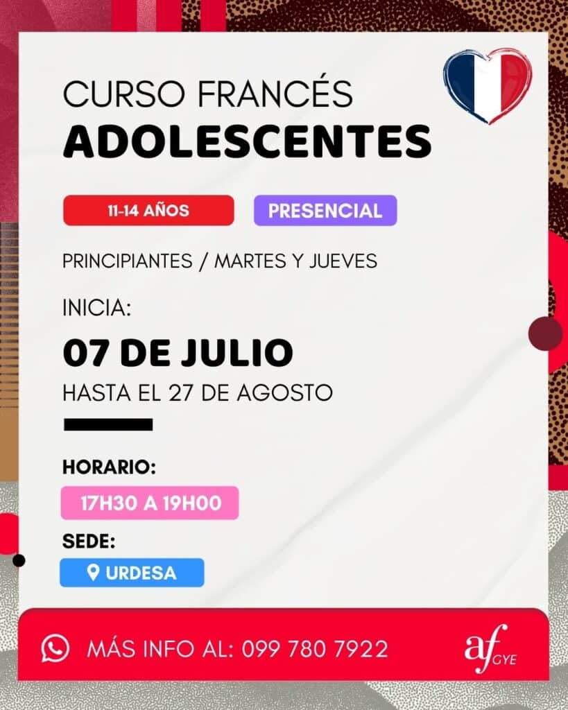 Cursos adolescentes urdesa entre semana julio