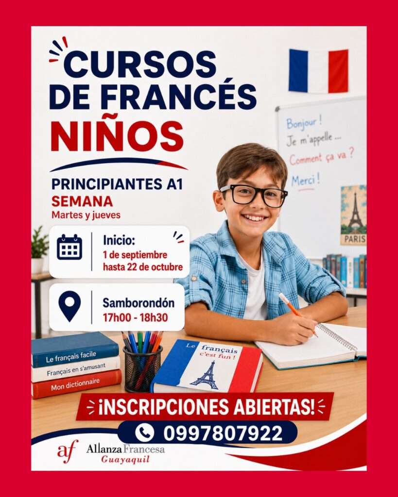 Cursos de frances niños septiembre