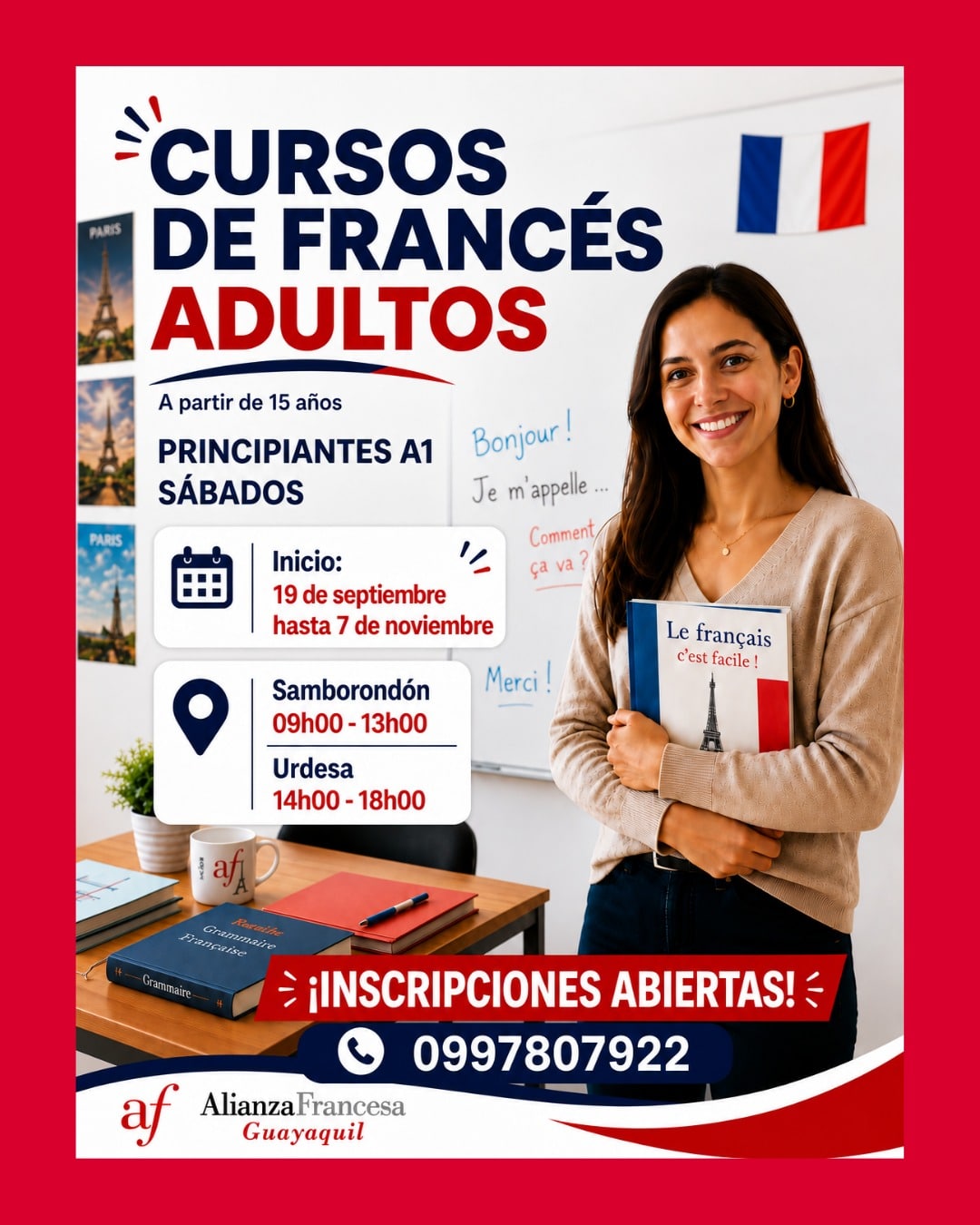 Cursos de frances adultos sabados septiembre