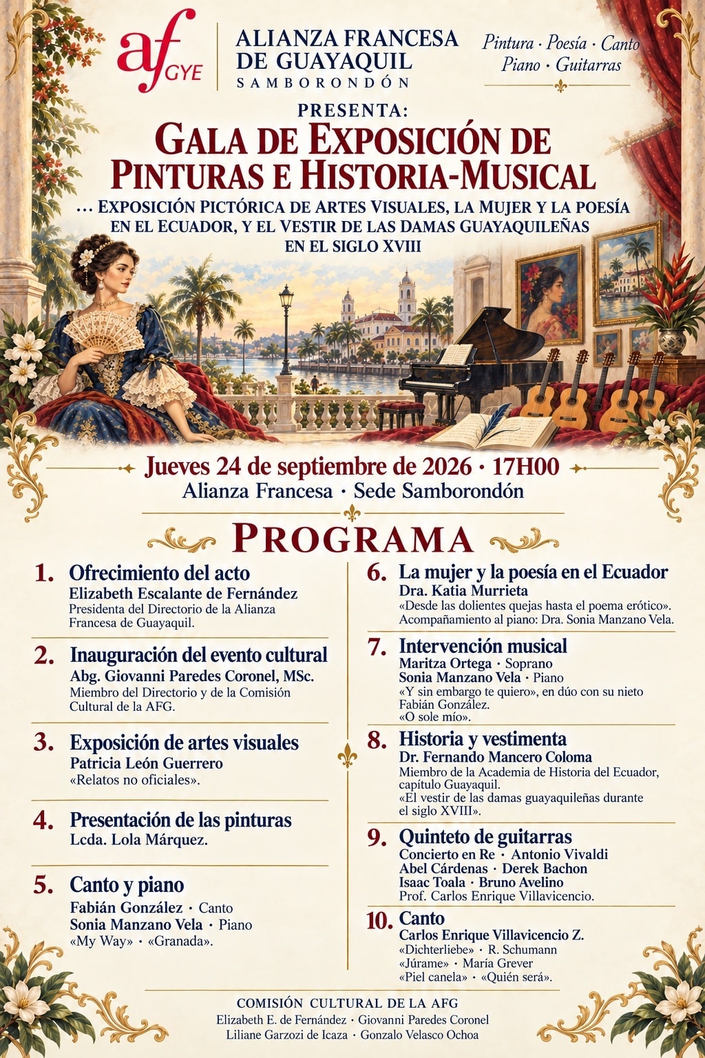 GALA DE EXPOSICIÓN DE PINTURAS E HISTORIA-MUSICAL